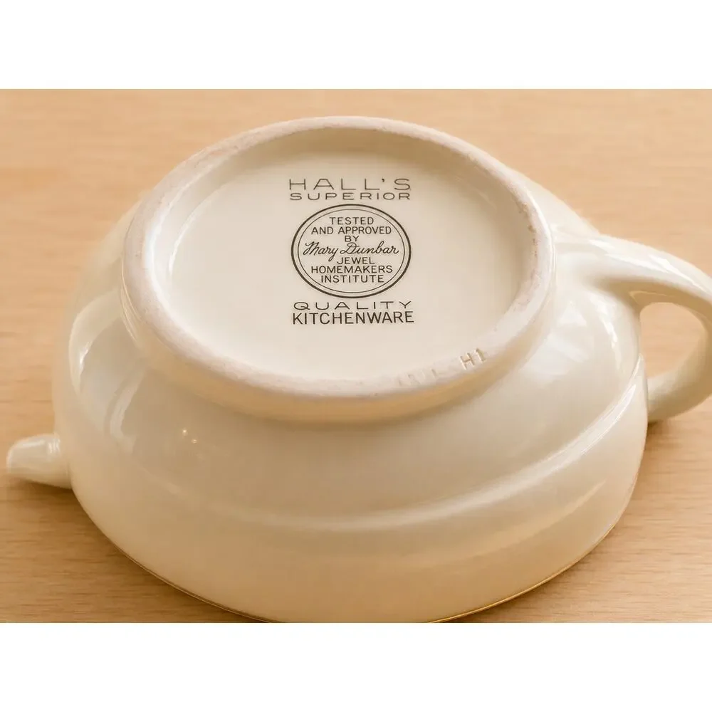 Vintage Hall's Superior Aladdin Autumn Leaf Teapot 22K Gold